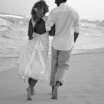 Destination Weddings - Walk on beach with Melissa & Ryan